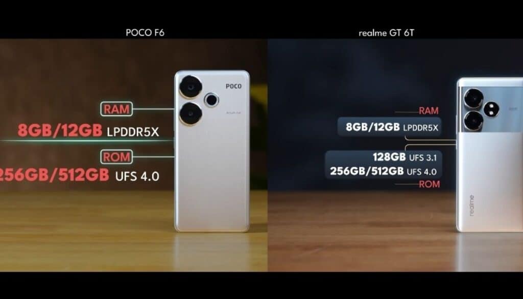 Poco F6 vs Realme GT 6T